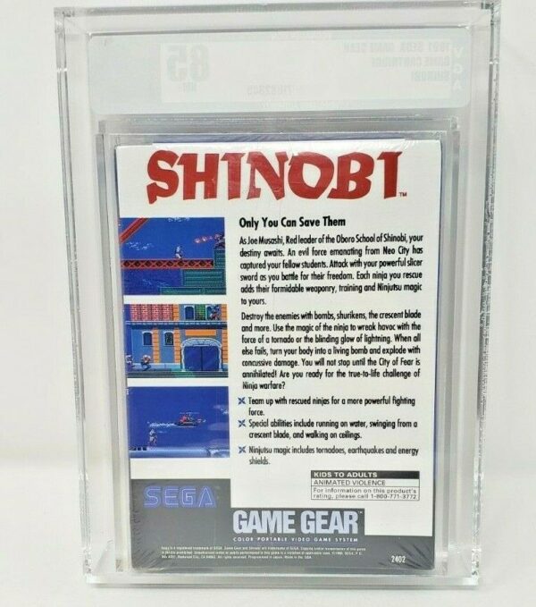 Shinobi Sega Game Gear New Sealed MINT VGA WATA Archival - Image 4