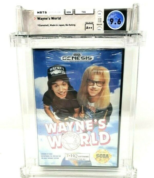 Wayne's World Sega Genesis Clamshell New Sealed *GEM* MINT VGA WATA Dana Carvey - Image 2