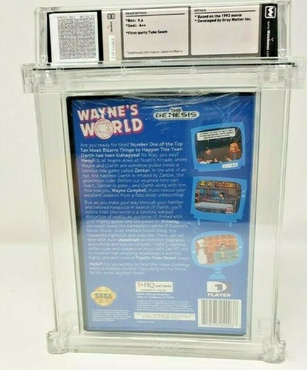 Wayne's World Sega Genesis Clamshell New Sealed *GEM* MINT VGA WATA Dana Carvey - Image 4
