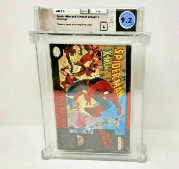 *SUPER Rare JAPAN* Spider-Man X-Men Nintendo SNES Sealed MINT VGA WATA 1st Print - Image 3