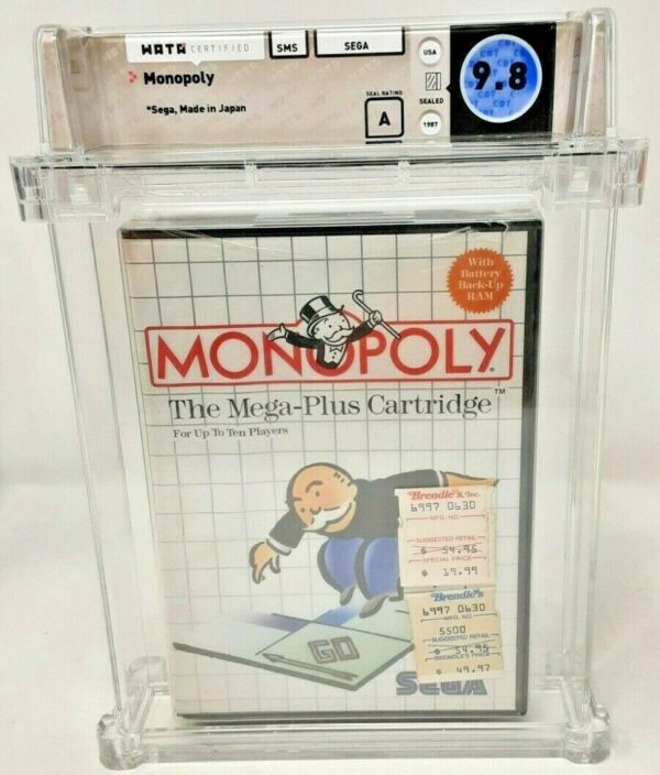 Monopoly Board Game Sega Master System SMS New Sealed MINT VGA WATA Clamshell - Image 2