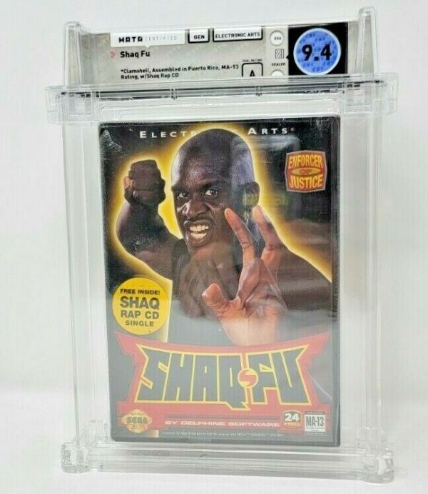 Shaq-Fu Sega Genesis Clamshell Release + Rap CD New Sealed MINT VGA WATA - Image 2