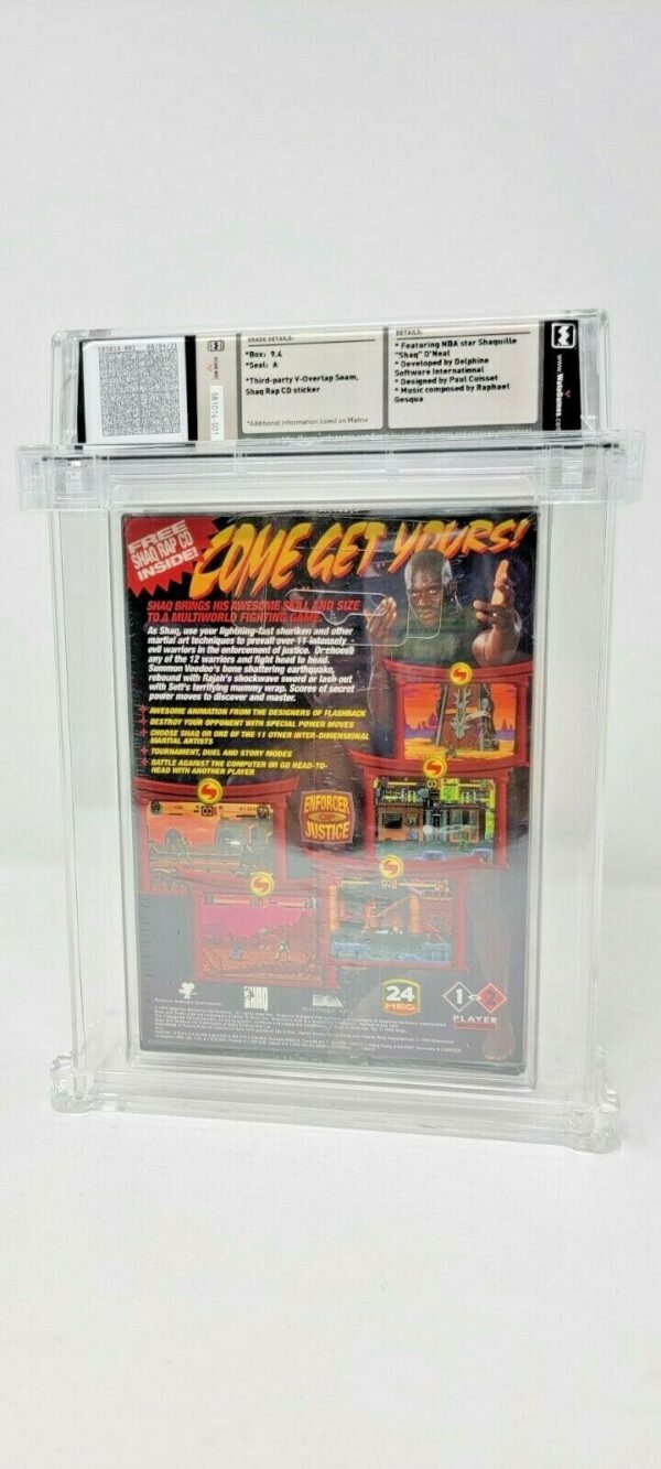 Shaq-Fu Sega Genesis Clamshell Release + Rap CD New Sealed MINT VGA WATA - Image 4