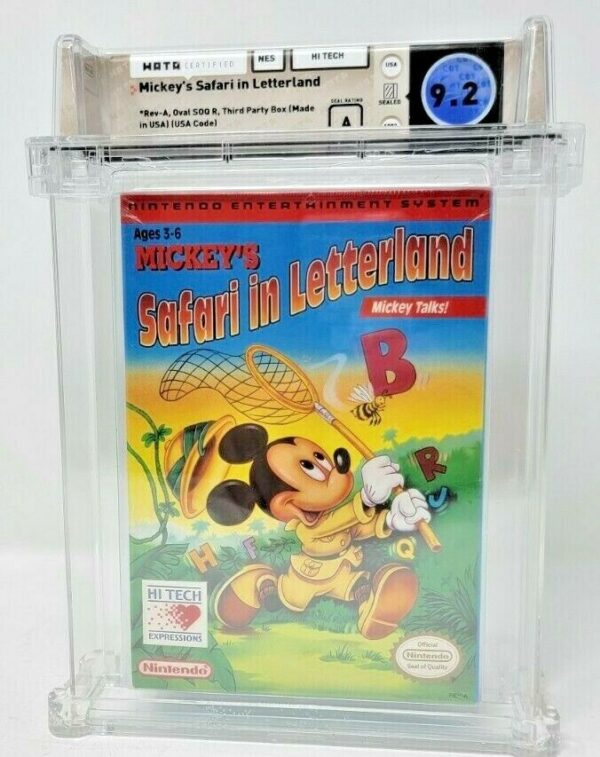 Mickey Mouse's Safari in Letterland Nintendo Nes Sealed MINT VGA WATA Mickey's