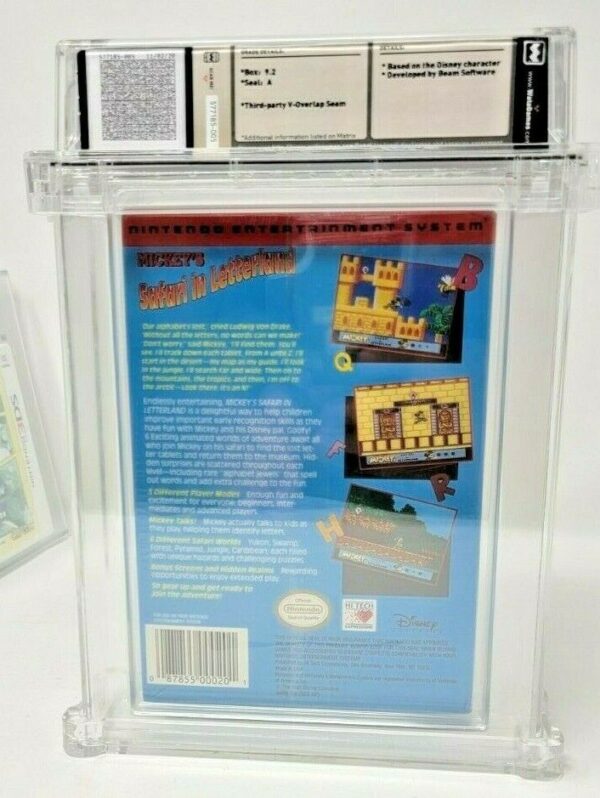 Mickey Mouse's Safari in Letterland Nintendo Nes Sealed MINT VGA WATA Mickey's - Image 4