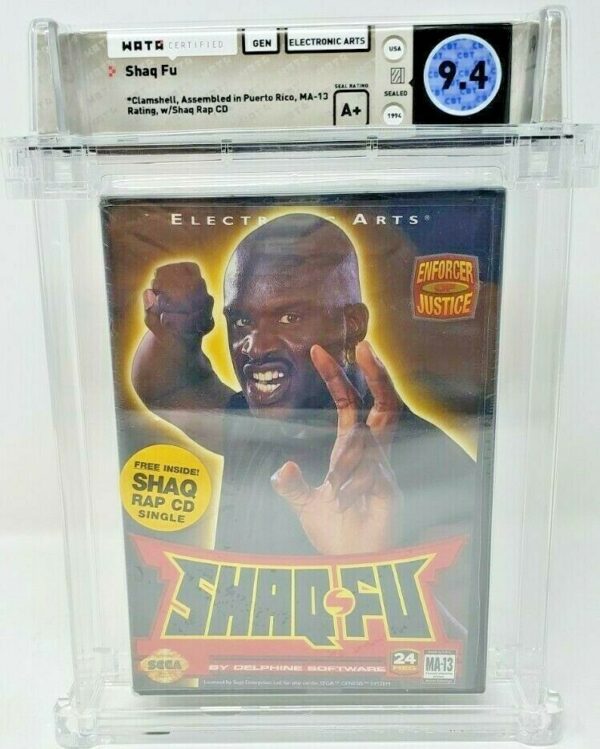 Shaq-Fu Sega Genesis Clamshell Release + Rap CD New Sealed MINT VGA WATA - Image 2