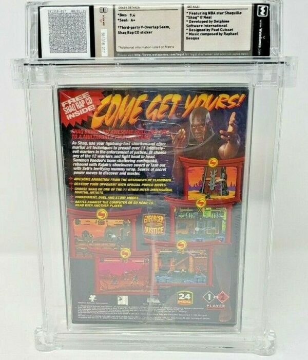 Shaq-Fu Sega Genesis Clamshell Release + Rap CD New Sealed MINT VGA WATA - Image 4