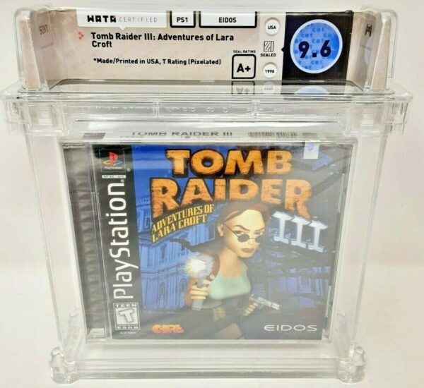 Tomb Raider III 3 Adventures of Lara Croft Playstation PS1 Sealed MINT VGA WATA